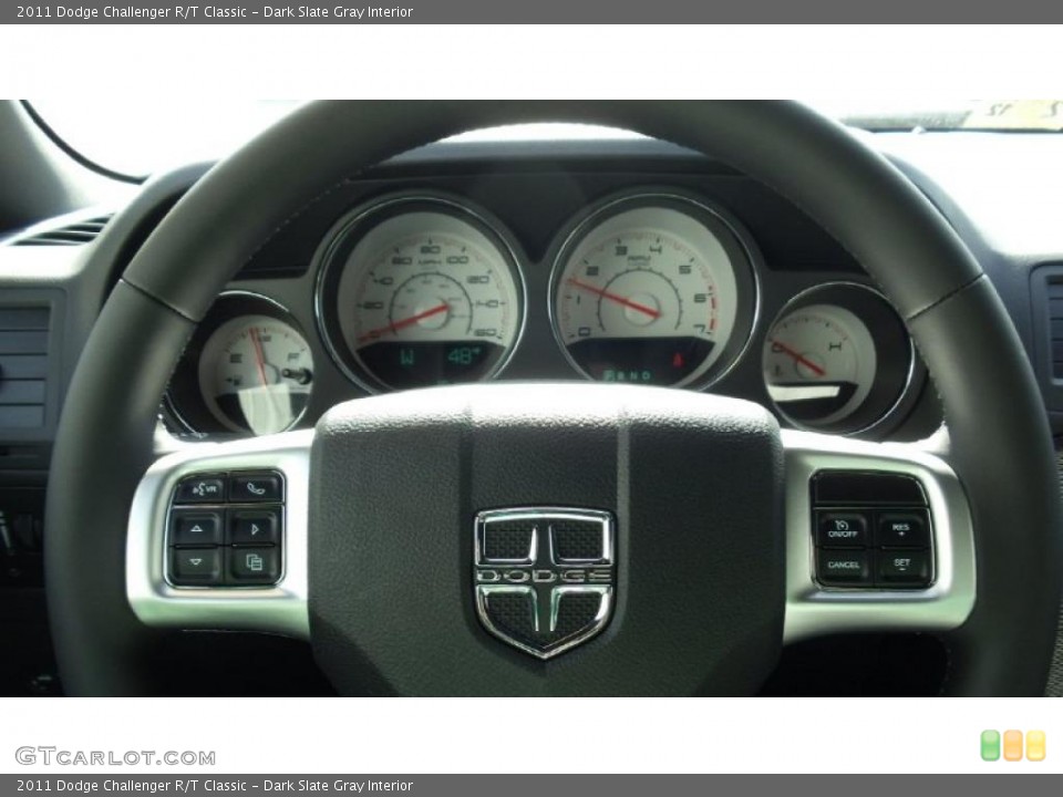 Dark Slate Gray Interior Controls for the 2011 Dodge Challenger R/T Classic #46439661