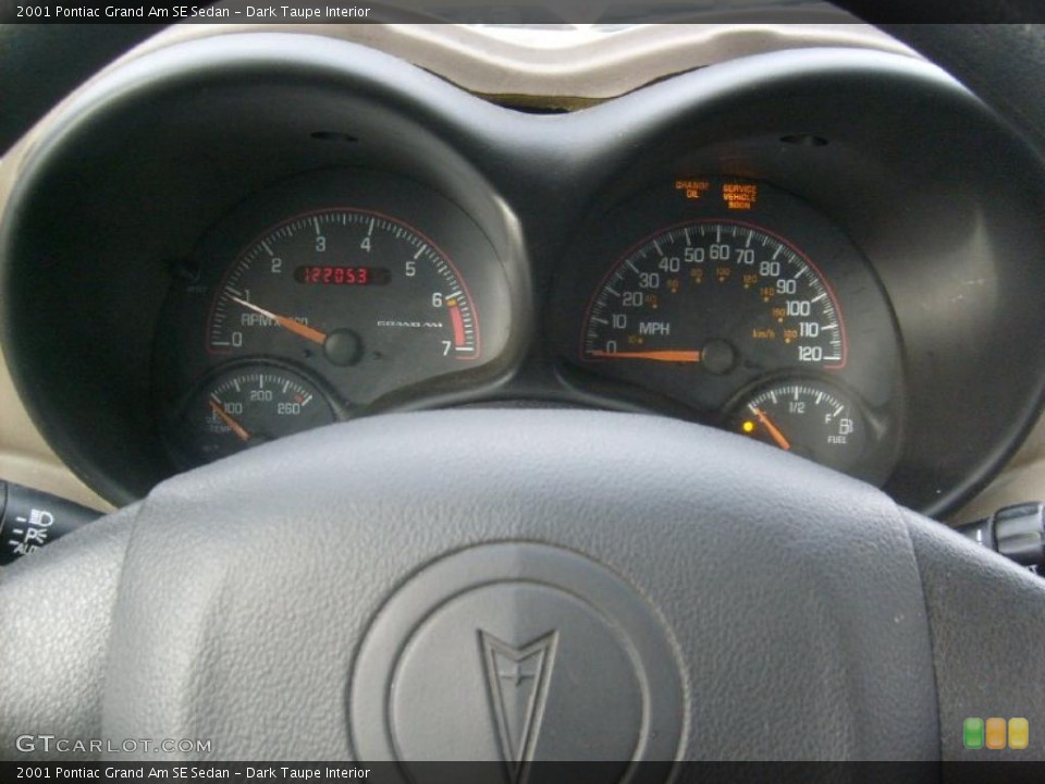 Dark Taupe Interior Gauges for the 2001 Pontiac Grand Am SE Sedan #46441482