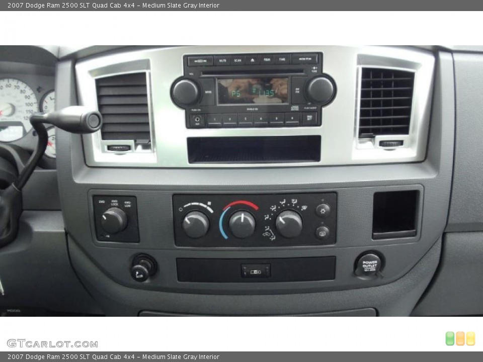 Medium Slate Gray Interior Controls for the 2007 Dodge Ram 2500 SLT Quad Cab 4x4 #46441602