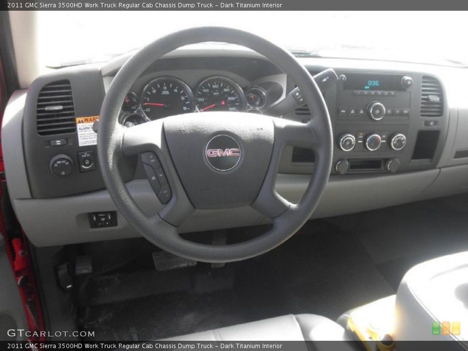 Dark Titanium Interior Dashboard for the 2011 GMC Sierra 3500HD Work Truck Regular Cab Chassis Dump Truck #46442115