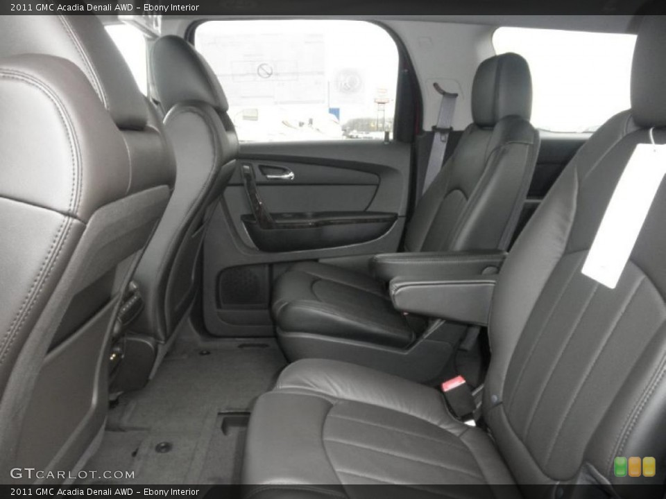 Ebony Interior Photo for the 2011 GMC Acadia Denali AWD #46442730