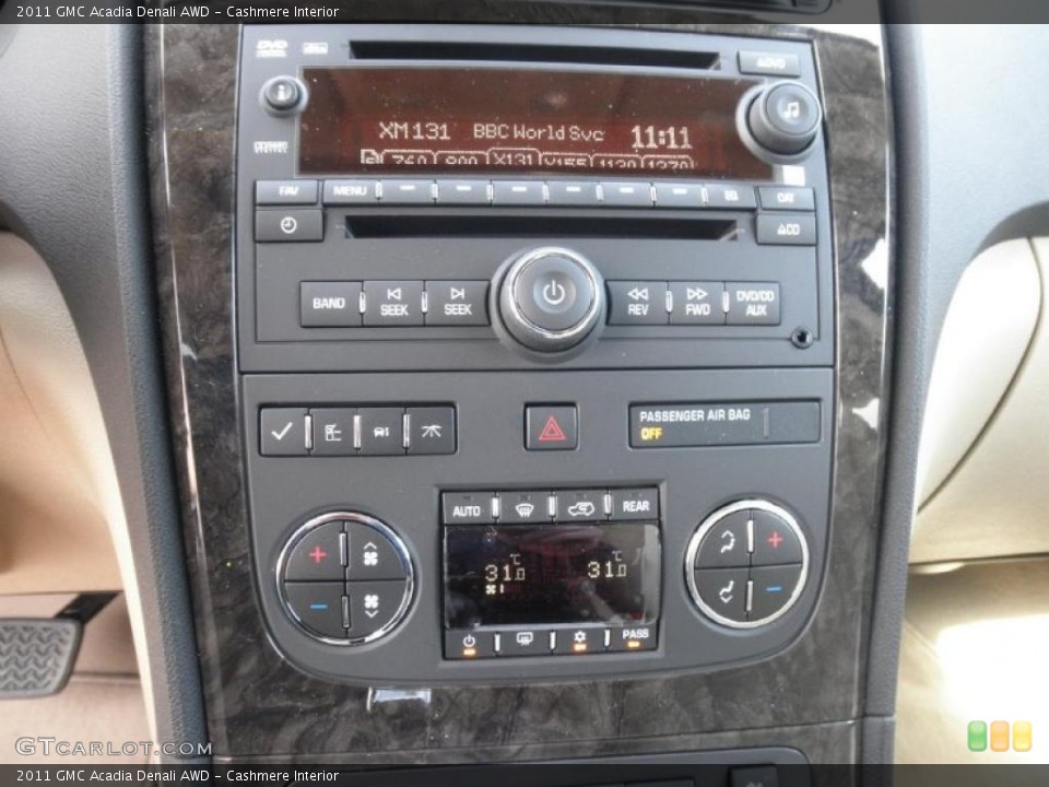 Cashmere Interior Controls for the 2011 GMC Acadia Denali AWD #46442942