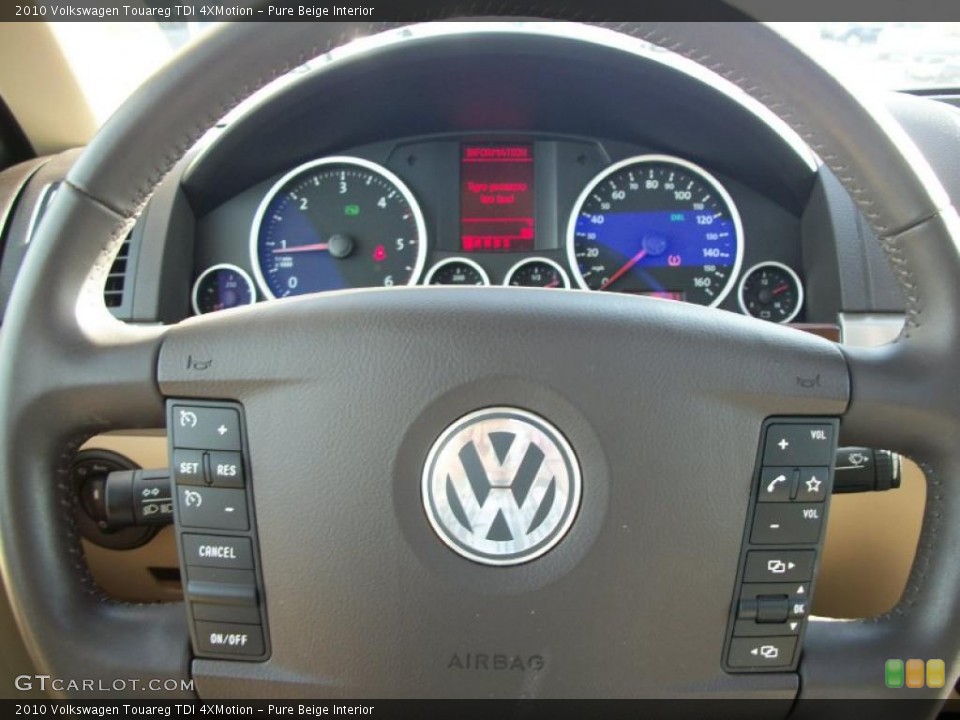 Pure Beige Interior Steering Wheel for the 2010 Volkswagen Touareg TDI 4XMotion #46443834
