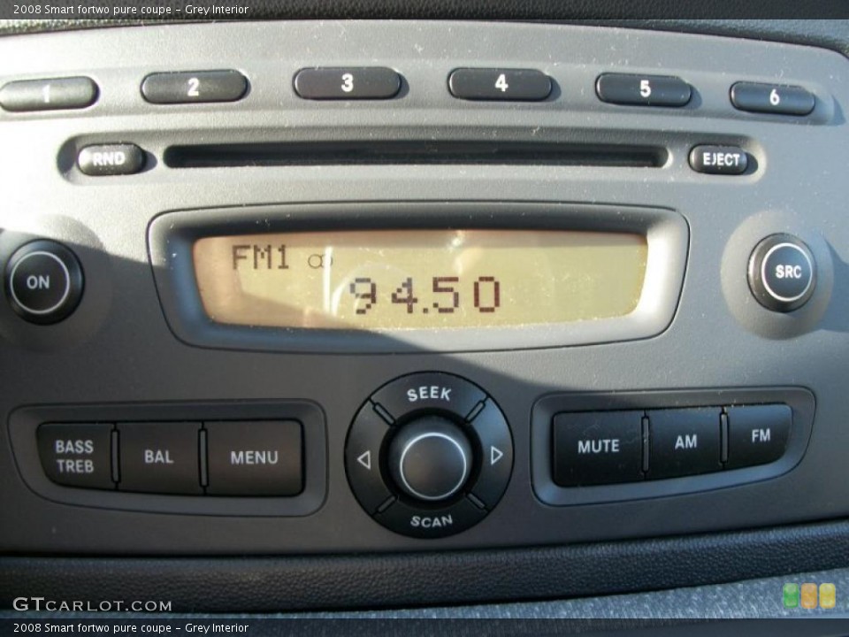 Grey Interior Controls for the 2008 Smart fortwo pure coupe #46444848