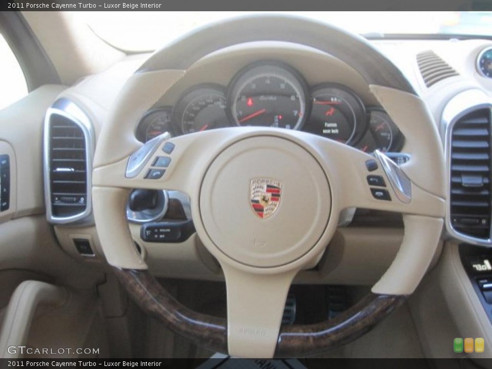 Luxor Beige Interior Steering Wheel for the 2011 Porsche Cayenne Turbo #46444977
