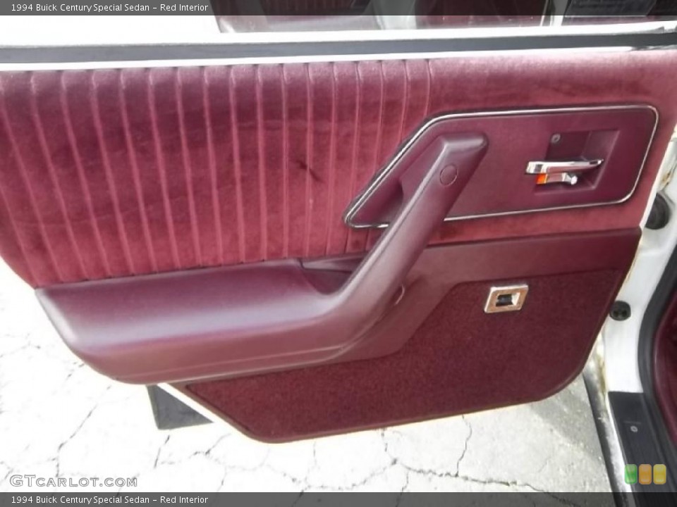 Red Interior Door Panel for the 1994 Buick Century Special Sedan #46445711