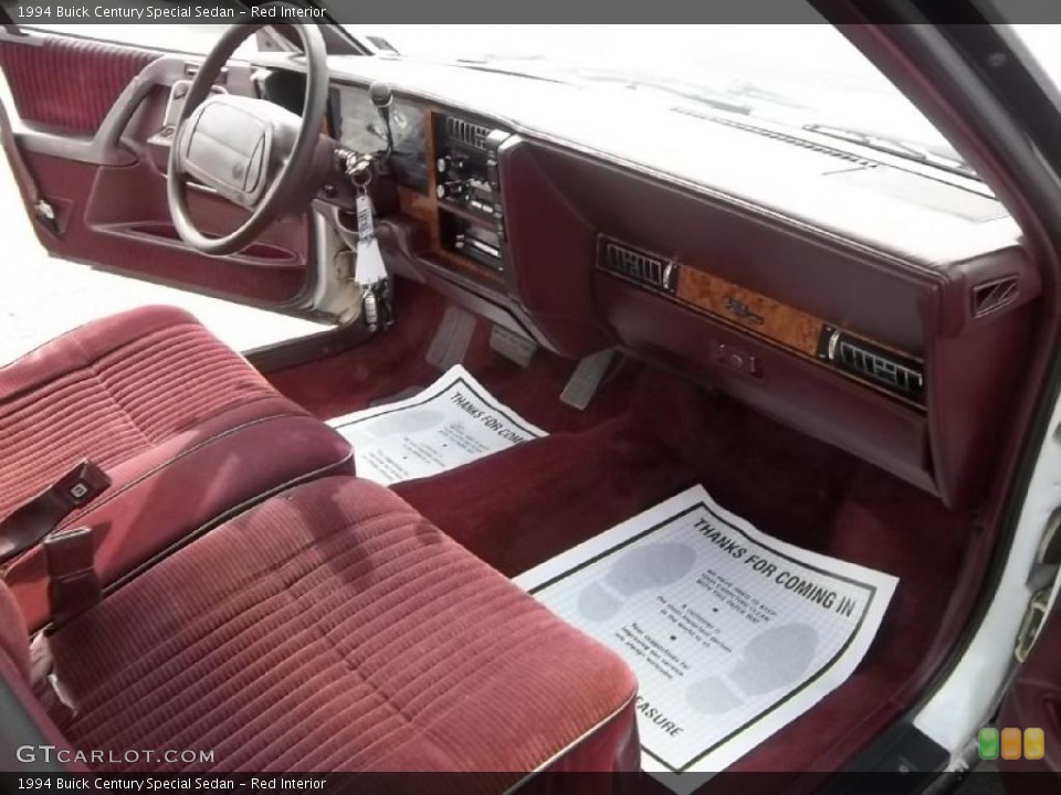 Red Interior Dashboard for the 1994 Buick Century Special Sedan #46445802