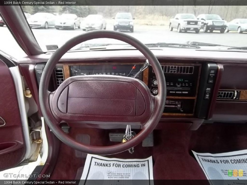 Red Interior Steering Wheel for the 1994 Buick Century Special Sedan #46445889