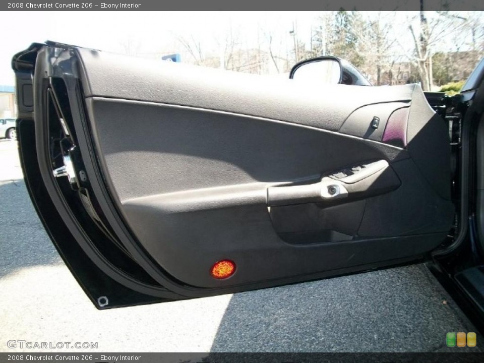 Ebony Interior Door Panel for the 2008 Chevrolet Corvette Z06 #46446717