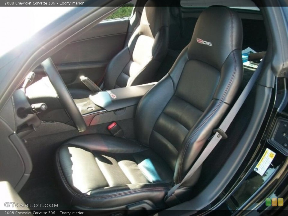 Ebony Interior Photo for the 2008 Chevrolet Corvette Z06 #46446786