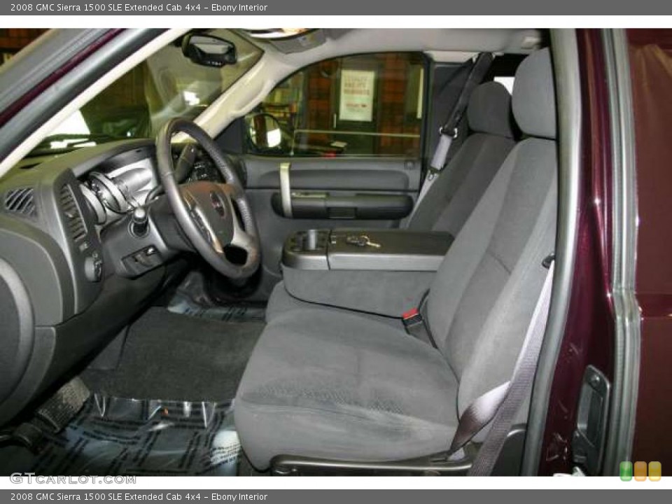 Ebony Interior Photo for the 2008 GMC Sierra 1500 SLE Extended Cab 4x4 #46447506