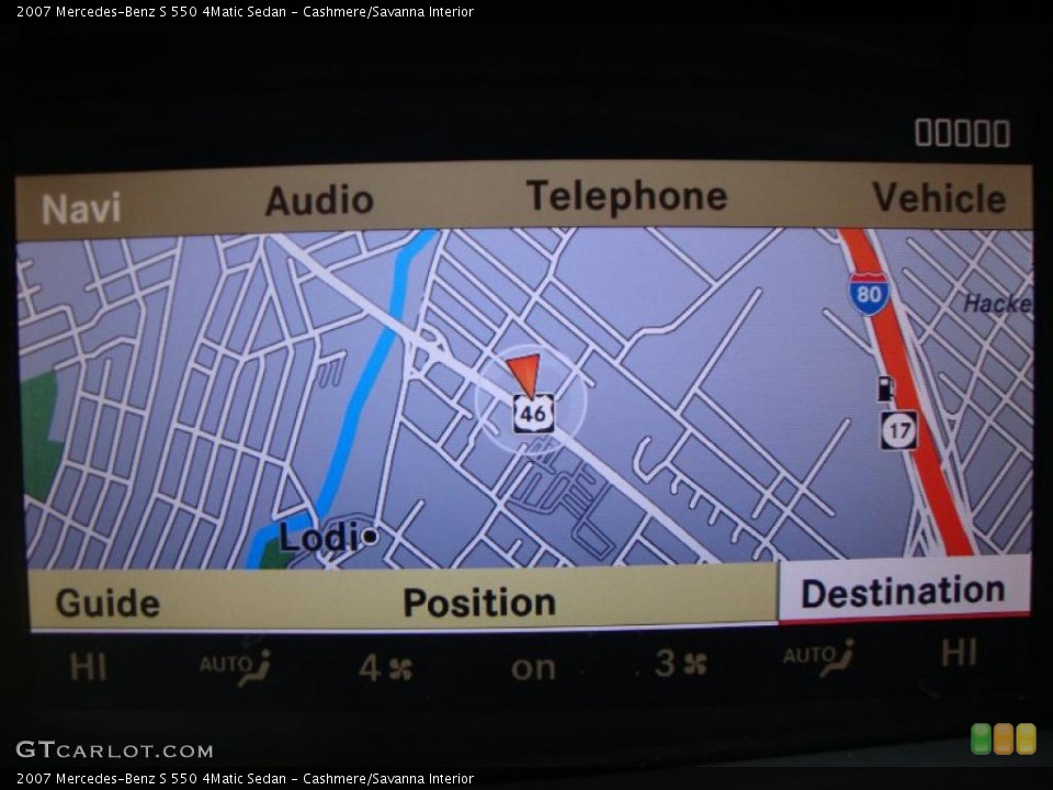Cashmere/Savanna Interior Navigation for the 2007 Mercedes-Benz S 550 4Matic Sedan #46450851