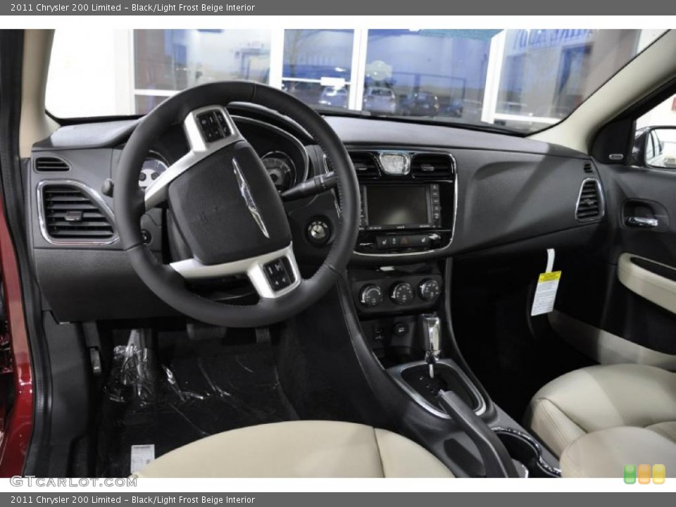 Black/Light Frost Beige Interior Dashboard for the 2011 Chrysler 200 Limited #46451646