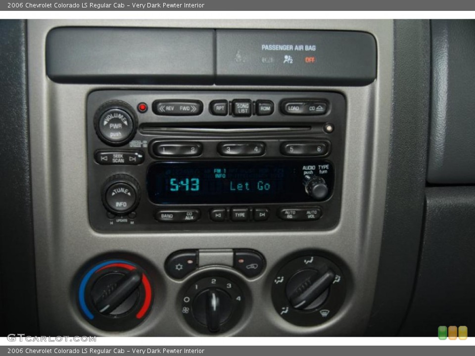 Very Dark Pewter Interior Controls for the 2006 Chevrolet Colorado LS Regular Cab #46451925