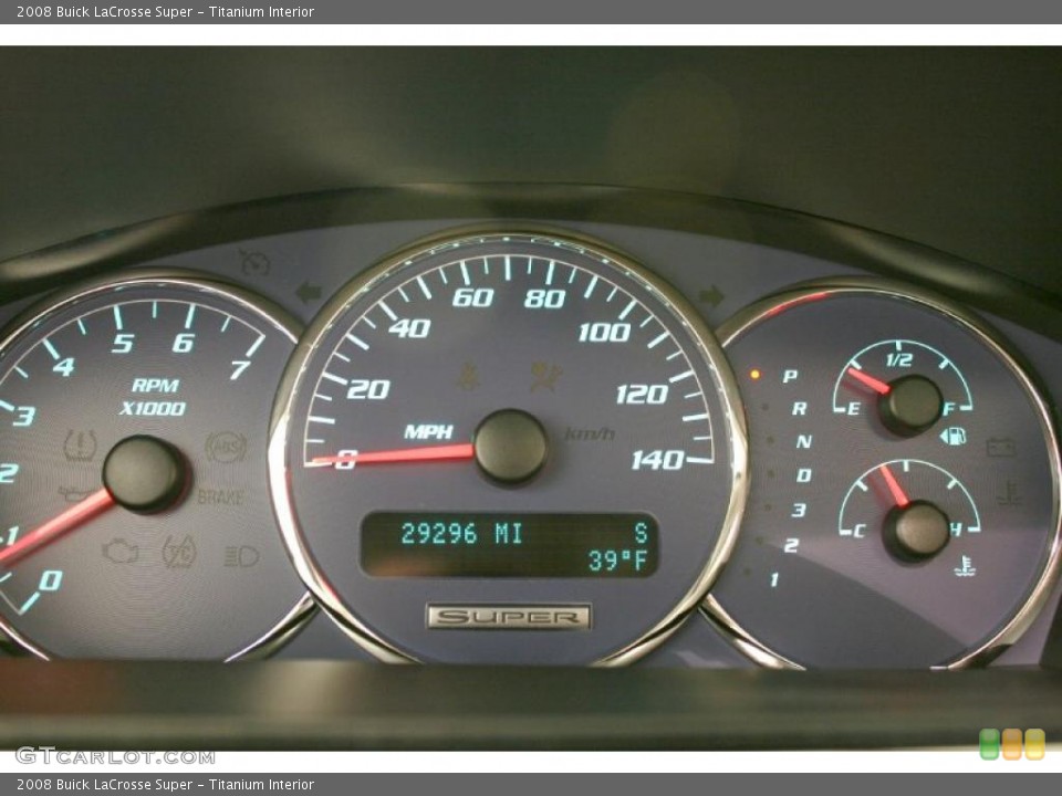 Titanium Interior Gauges for the 2008 Buick LaCrosse Super #46453269