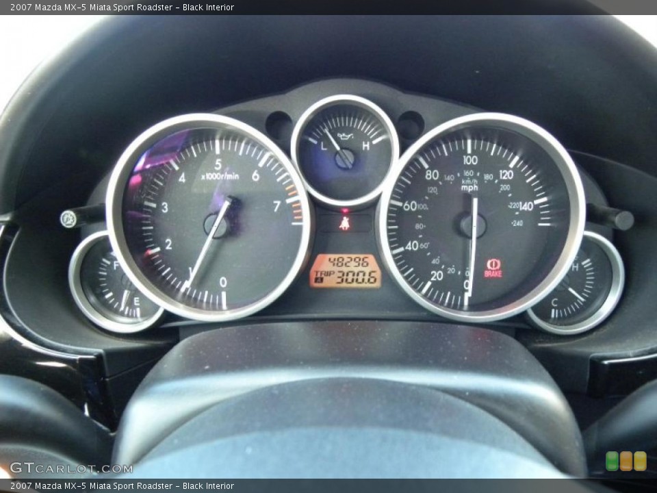 Black Interior Gauges for the 2007 Mazda MX-5 Miata Sport Roadster #46454121