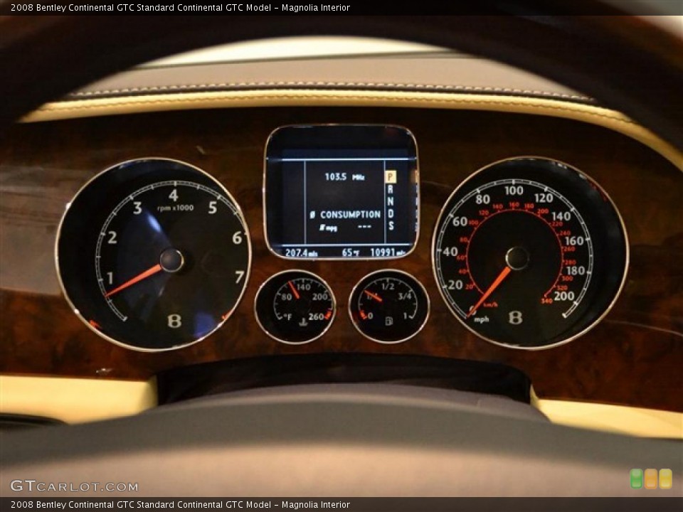 Magnolia Interior Gauges for the 2008 Bentley Continental GTC  #46456977