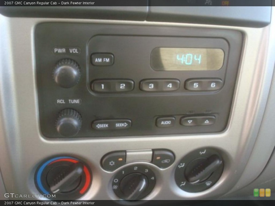 Dark Pewter Interior Controls for the 2007 GMC Canyon Regular Cab #46457226
