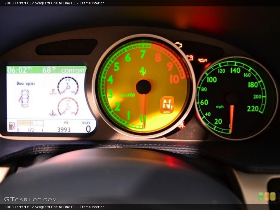 Crema Interior Gauges for the 2008 Ferrari 612 Scaglietti One to One F1 #46458384