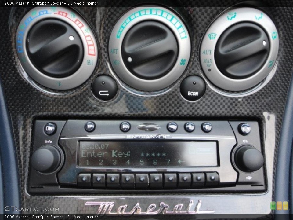 Blu Medio Interior Controls for the 2006 Maserati GranSport Spyder #46459626