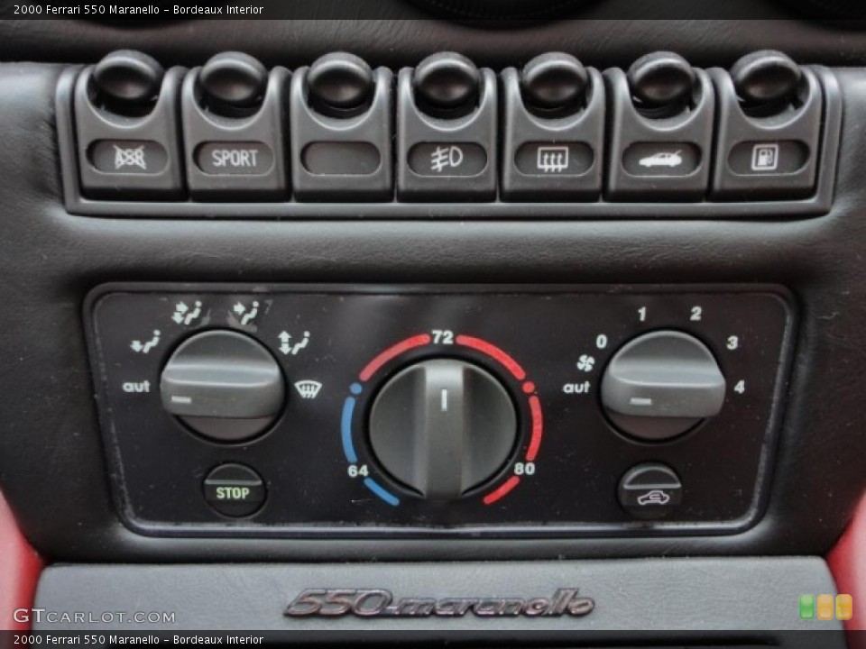 Bordeaux Interior Controls for the 2000 Ferrari 550 Maranello #46460604