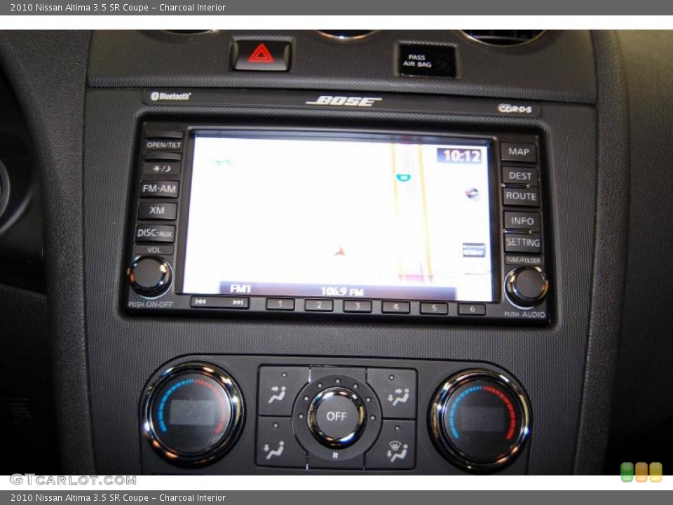 Charcoal Interior Navigation for the 2010 Nissan Altima 3.5 SR Coupe #46460775