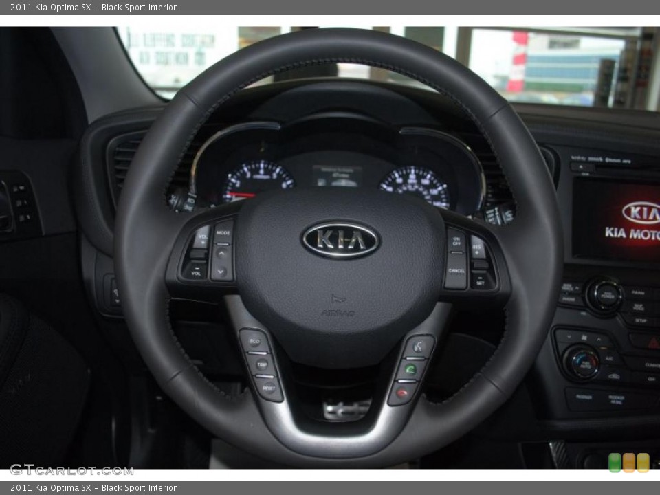 Black Sport Interior Steering Wheel for the 2011 Kia Optima SX #46461627