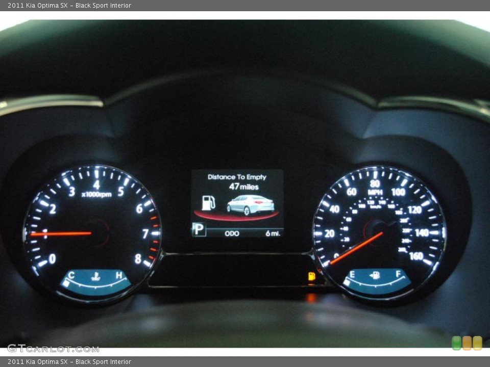 Black Sport Interior Gauges for the 2011 Kia Optima SX #46461690