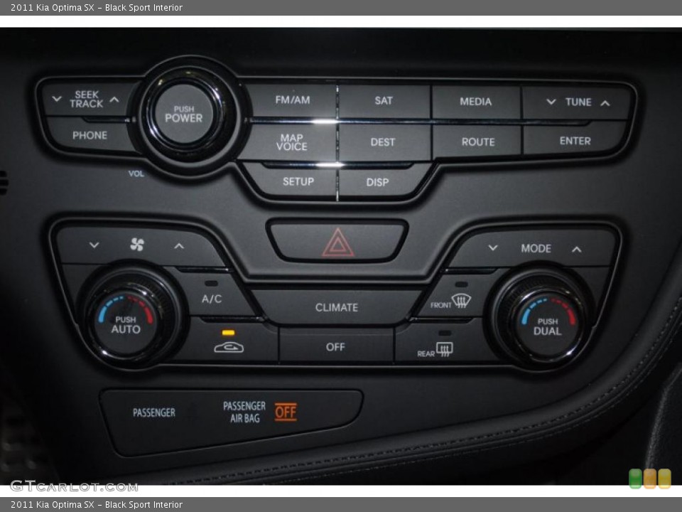 Black Sport Interior Controls for the 2011 Kia Optima SX #46461732