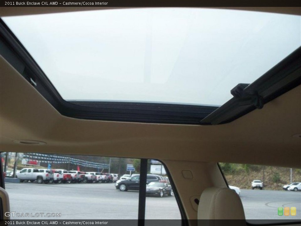 Cashmere/Cocoa Interior Sunroof for the 2011 Buick Enclave CXL AWD #46465314
