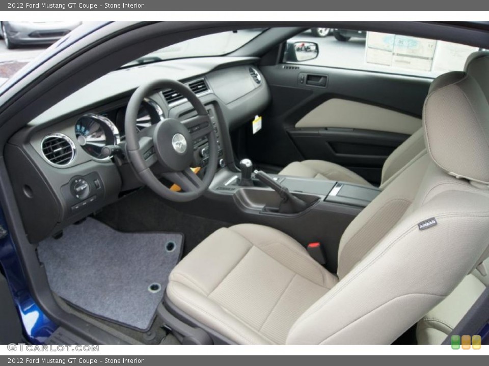 Stone Interior Prime Interior for the 2012 Ford Mustang GT Coupe #46465755