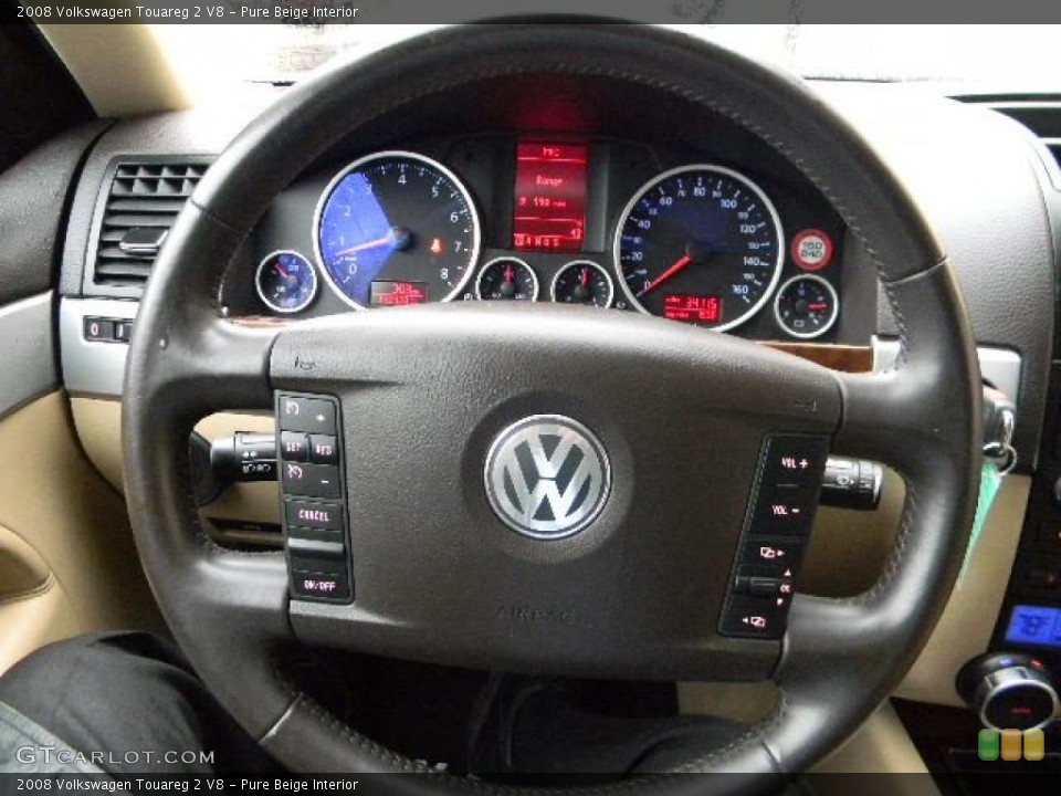 Pure Beige Interior Steering Wheel for the 2008 Volkswagen Touareg 2 V8 #46466889