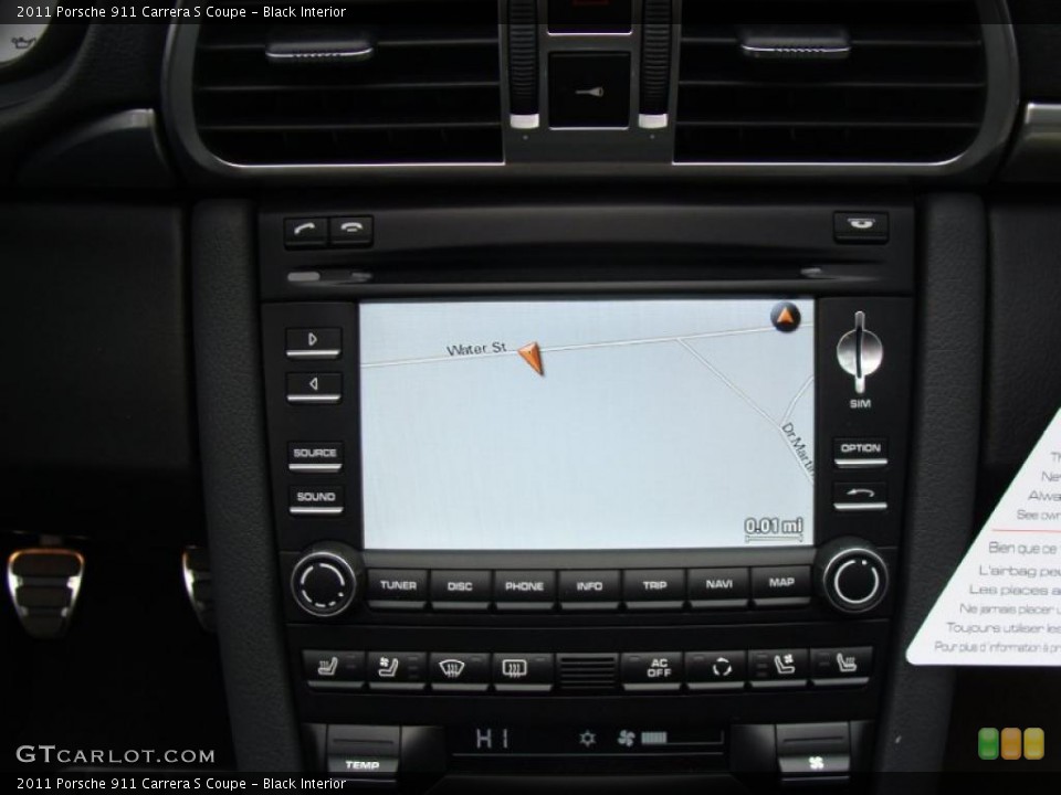 Black Interior Navigation for the 2011 Porsche 911 Carrera S Coupe #46466991