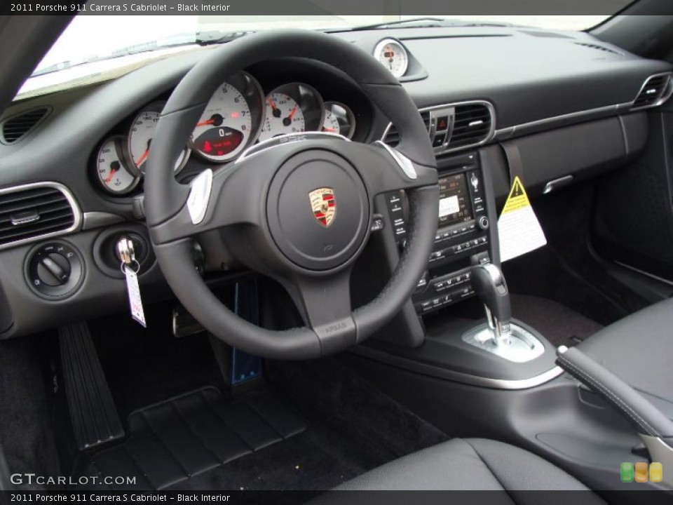 Black Interior Dashboard for the 2011 Porsche 911 Carrera S Cabriolet #46467204