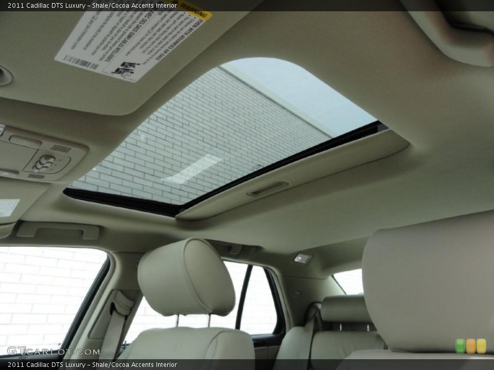 Shale/Cocoa Accents Interior Sunroof for the 2011 Cadillac DTS Luxury #46469304