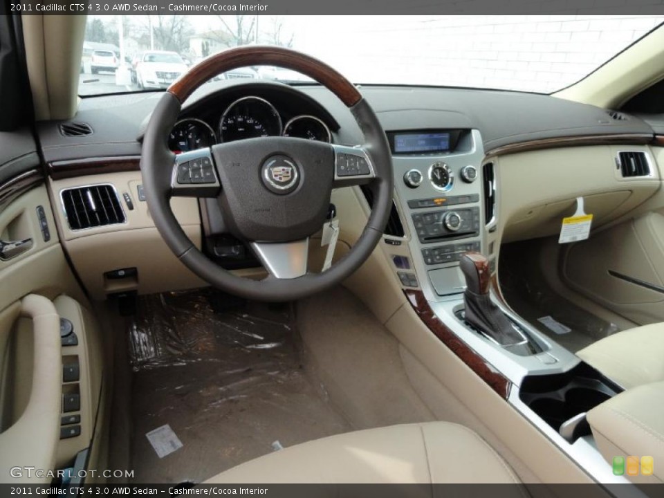 Cashmere/Cocoa Interior Dashboard for the 2011 Cadillac CTS 4 3.0 AWD Sedan #46470549