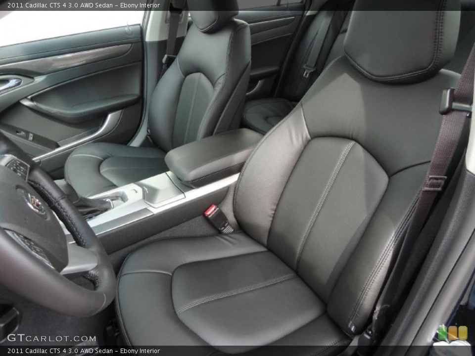 Ebony Interior Photo for the 2011 Cadillac CTS 4 3.0 AWD Sedan #46471227