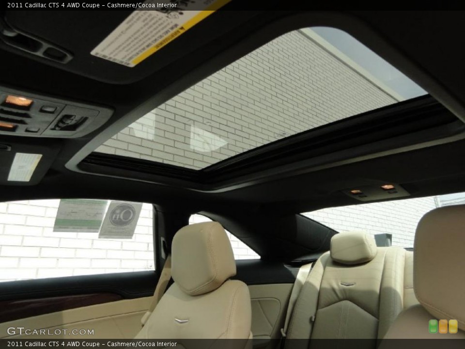 Cashmere/Cocoa Interior Sunroof for the 2011 Cadillac CTS 4 AWD Coupe #46471545