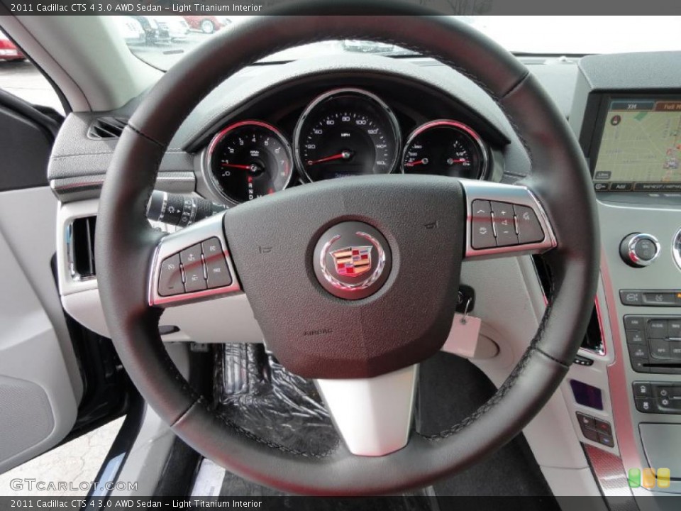 Light Titanium Interior Steering Wheel for the 2011 Cadillac CTS 4 3.0 AWD Sedan #46472268