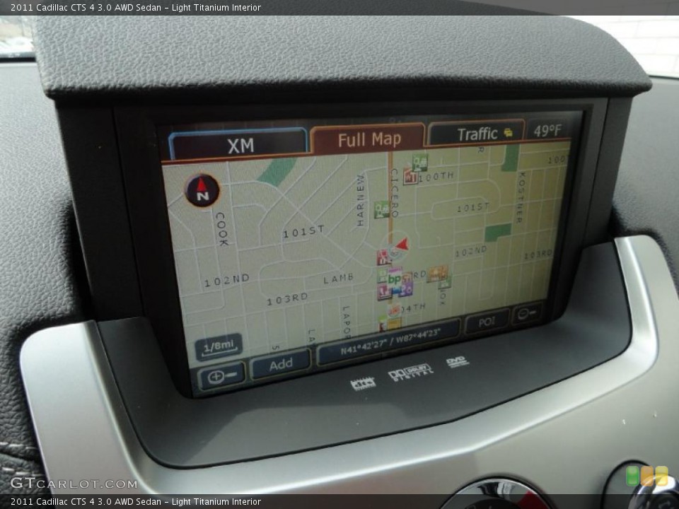Light Titanium Interior Navigation for the 2011 Cadillac CTS 4 3.0 AWD Sedan #46472322
