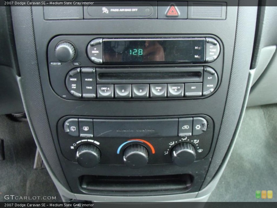 Medium Slate Gray Interior Controls for the 2007 Dodge Caravan SE #46473219