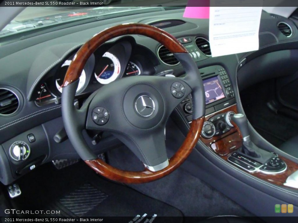 Black Interior Steering Wheel for the 2011 Mercedes-Benz SL 550 Roadster #46473870