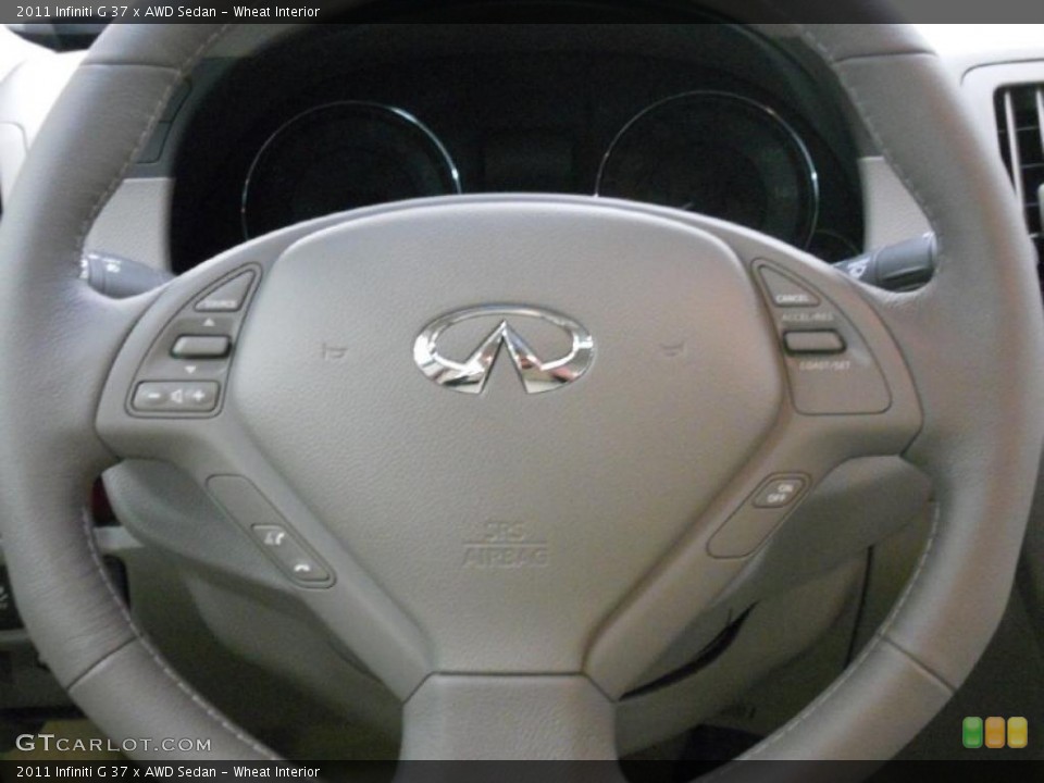 Wheat Interior Steering Wheel for the 2011 Infiniti G 37 x AWD Sedan #46474035