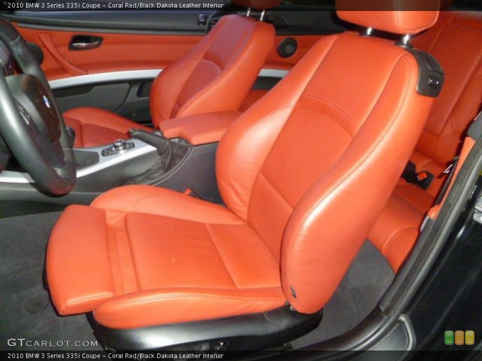 Coral Red/Black Dakota Leather Interior Photo for the 2010 BMW 3 Series 335i Coupe #46474737