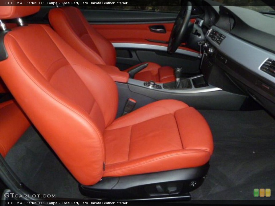 Coral Red/Black Dakota Leather Interior Photo for the 2010 BMW 3 Series 335i Coupe #46474752