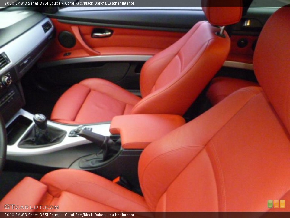 Coral Red/Black Dakota Leather Interior Photo for the 2010 BMW 3 Series 335i Coupe #46474917
