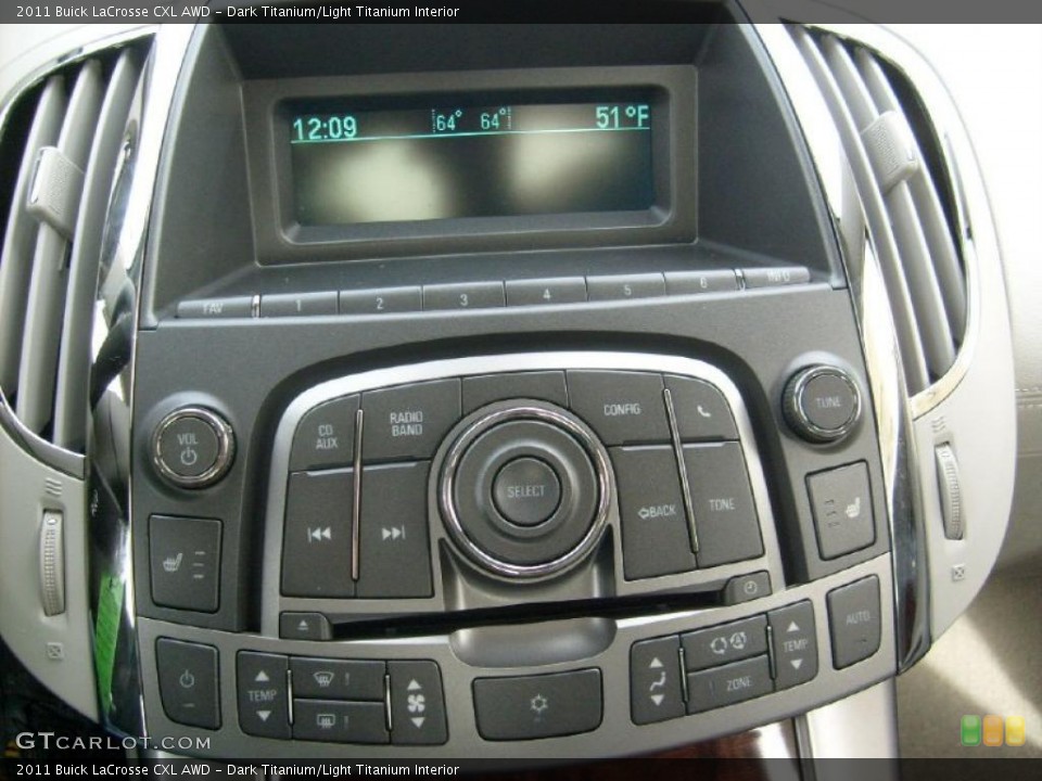 Dark Titanium/Light Titanium Interior Controls for the 2011 Buick LaCrosse CXL AWD #46475154