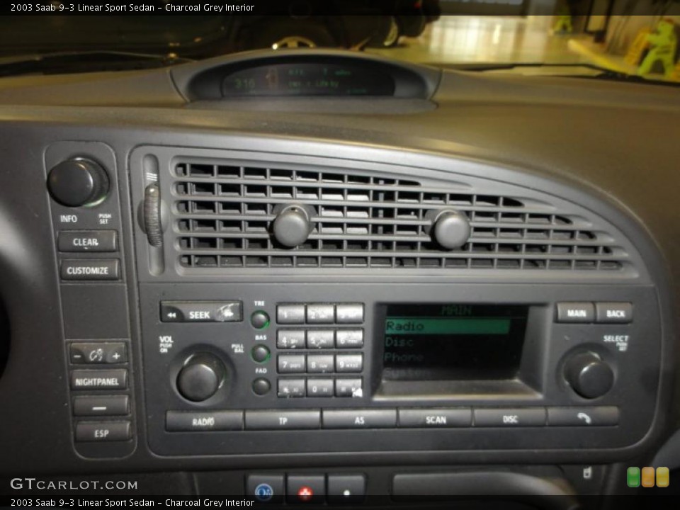 Charcoal Grey Interior Controls for the 2003 Saab 9-3 Linear Sport Sedan #46475193