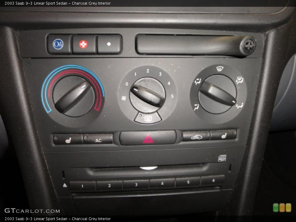 Charcoal Grey Interior Controls for the 2003 Saab 9-3 Linear Sport Sedan #46475208