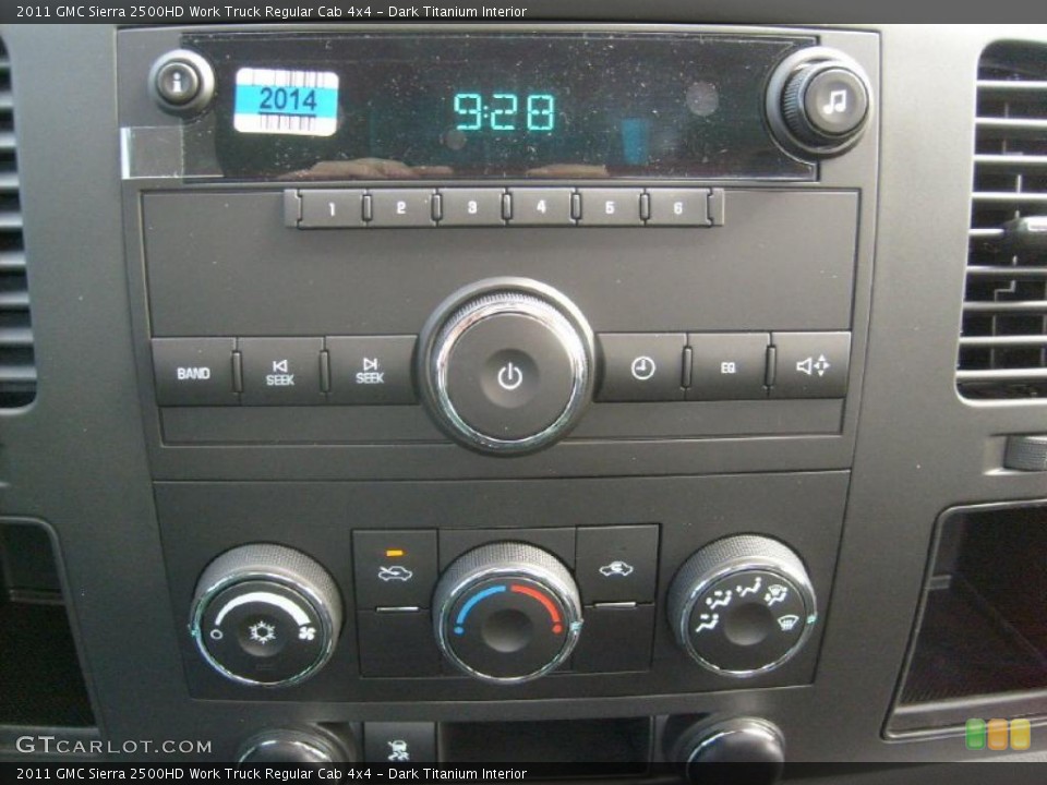 Dark Titanium Interior Controls for the 2011 GMC Sierra 2500HD Work Truck Regular Cab 4x4 #46475763